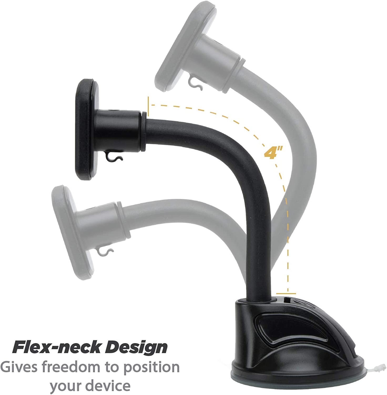 Scosche MagicMount Magnetic Suction Cup Phone Mount for Car - Black