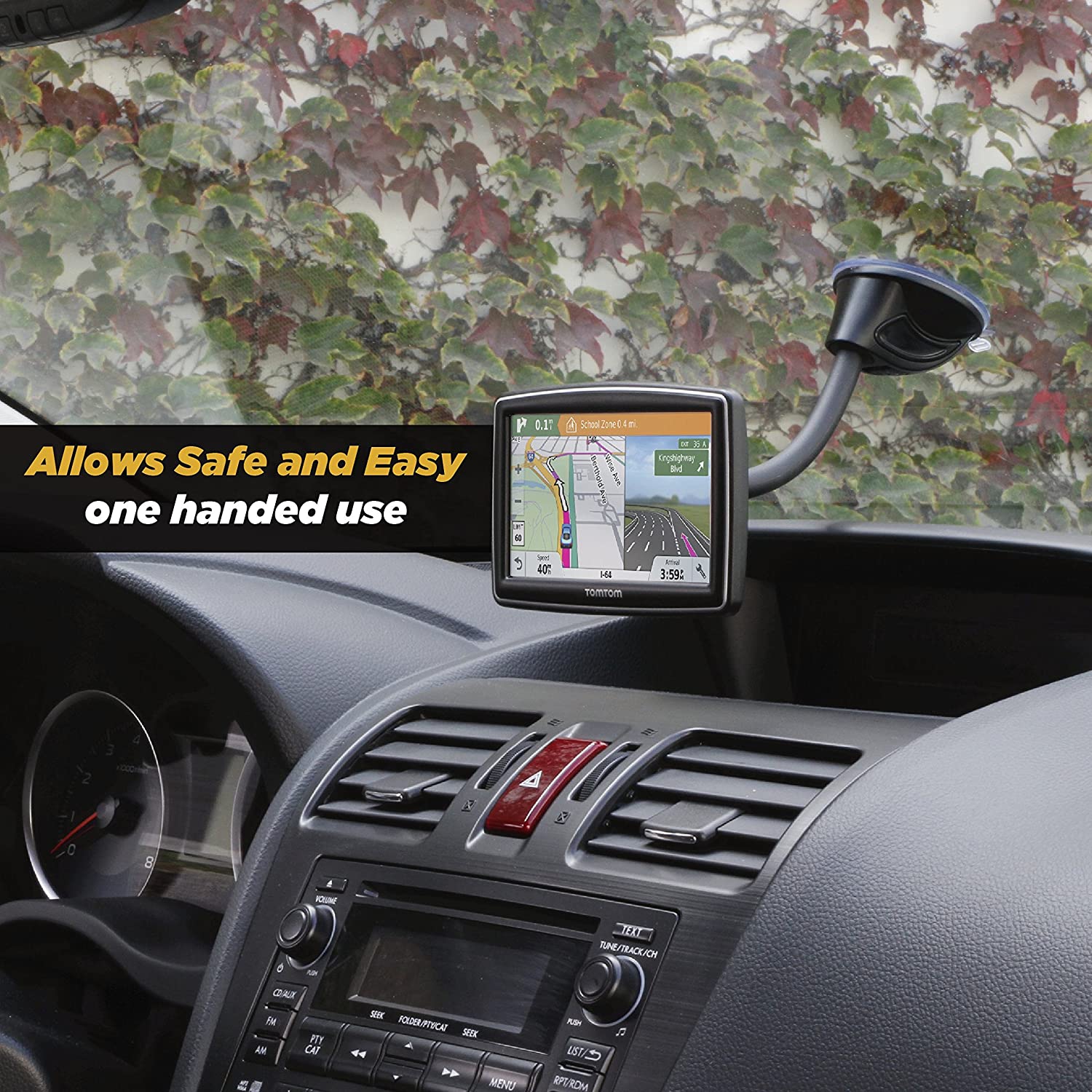 Scosche MagicMount Magnetic Suction Cup Phone Mount for Car - Black