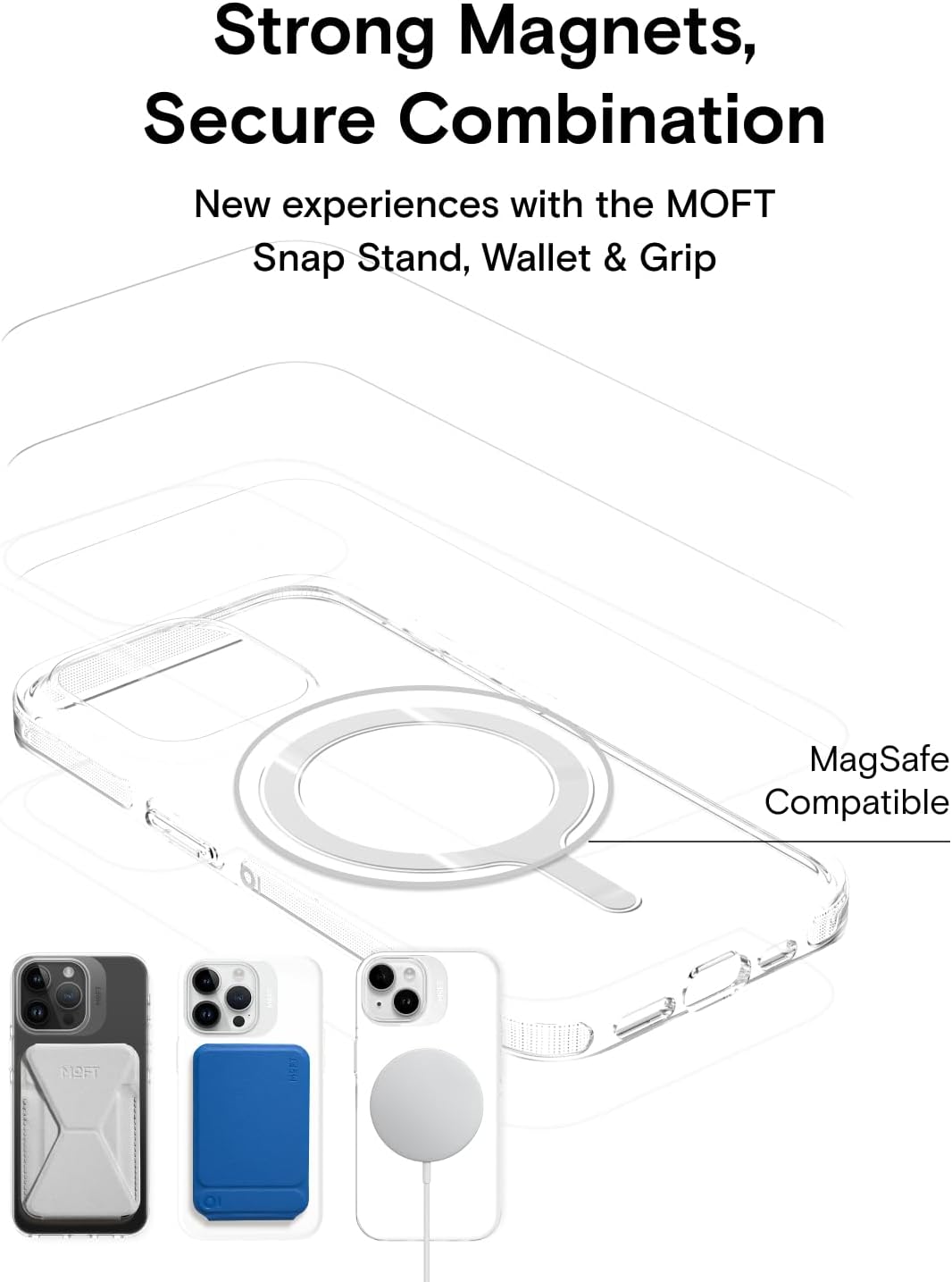 MOFT Magnetic Snap Case (MagSafe) for iPhone 15 Pro Max - Clear