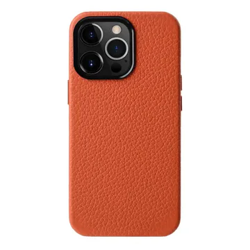 Melkco Origin Paris Magsafe Leather Case For iPhone 14 Pro Max - Orange