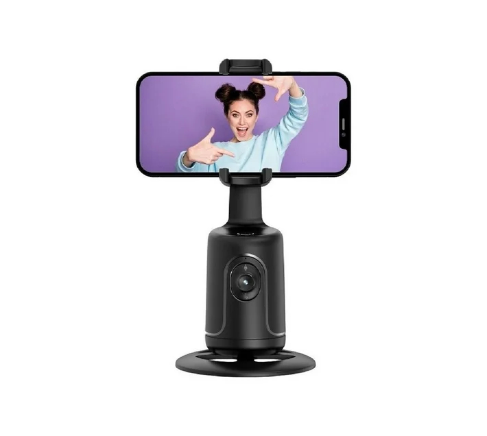 Hoco 360° Ai Face Tracker Tripod Holder - Black