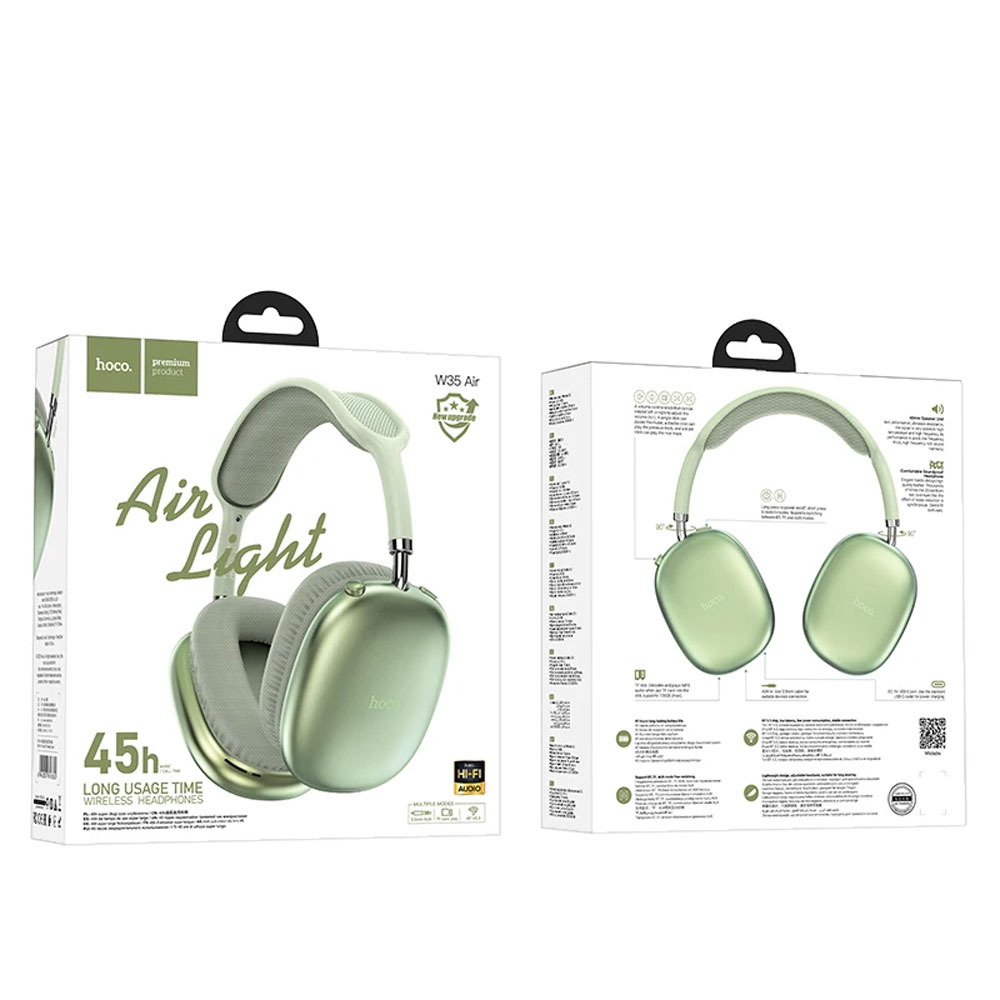 Hoco W35 Air Triumph Bt Headphones - Green