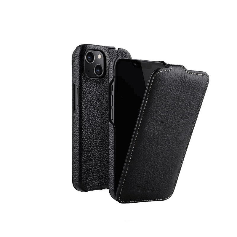 Melkco Jacka Series Premium Leather Case For iPhone 14 Pro Max - Black