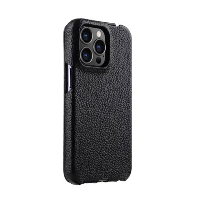 Melkco Jacka Series Premium Leather Case For iPhone 14 Pro Max - Black