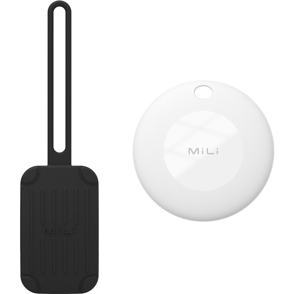 MiLi MiTag Plus Bluetooth Item Finder With Luggage Tag Works with Apple Find My -Black