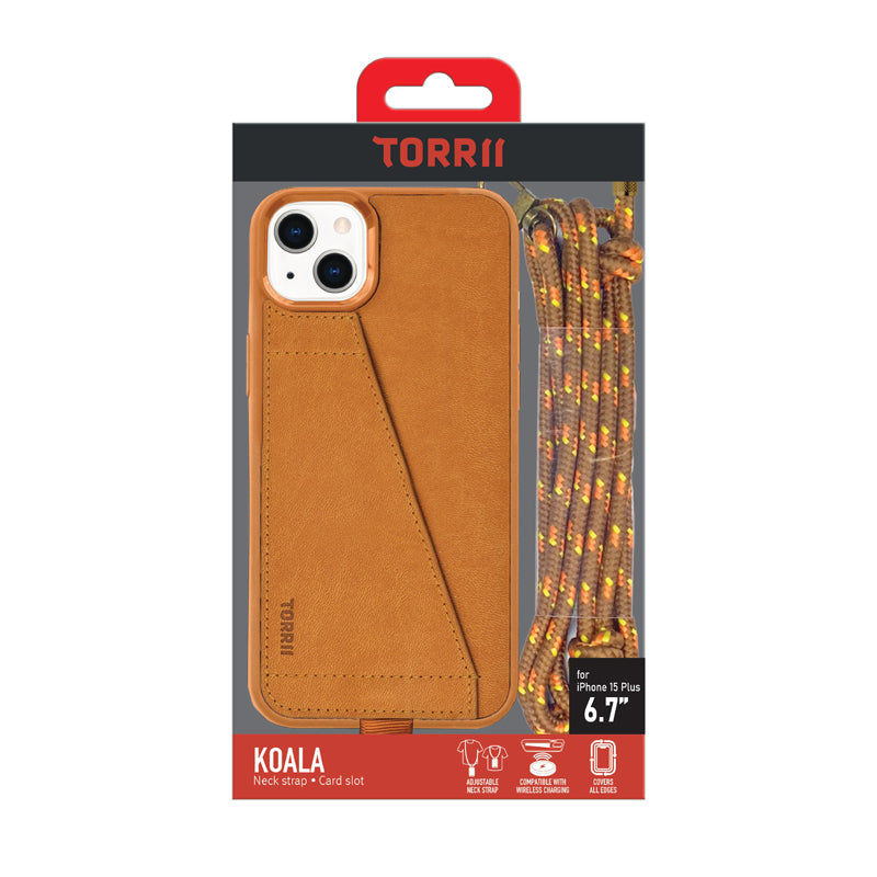 Torrii Koala Case Anti-Bacterial Coating For iPhone 15 Plus / 14 Plus (6.7) - Brown
