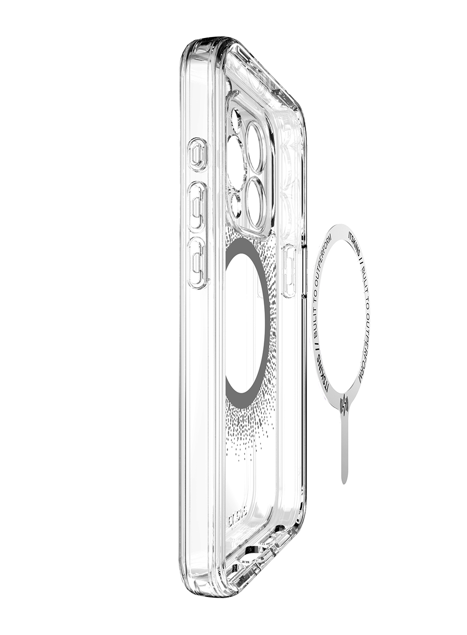 Itskins Avana Aura Series Case Magsafe Compatible With Camera Lens Protector For iPhone 15 Pro - Aura Black