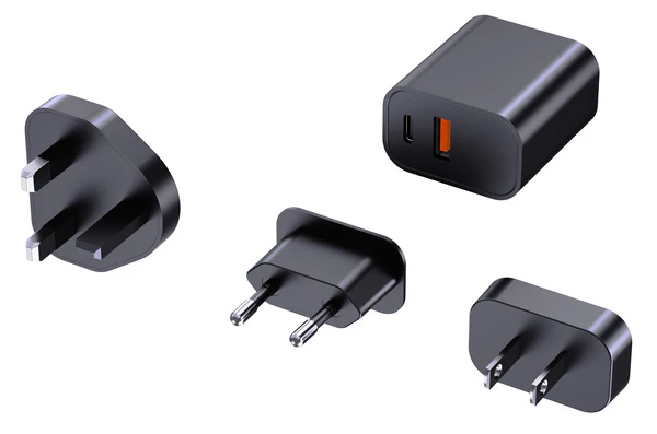 Engage Dual Port 30w Ganii Pd Fast Charger/adapter With Interchangeable Adapter-6egn