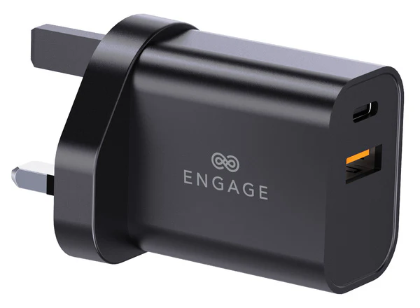 Engage Dual Port 30w Ganii Pd Fast Charger/adapter With Interchangeable Adapter-6egn