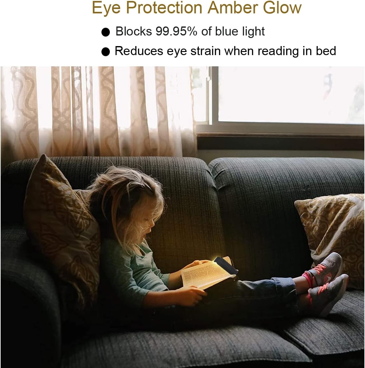 Litom Generic Rechargeable Book Light Reading Light, Portable USB Rechargeable LED Clip on Book Lights for Reading in Bed, 3 Brightness Adjustable Dimmable Bookmark Light for Eye-Protection, Reading Lamp (Black)