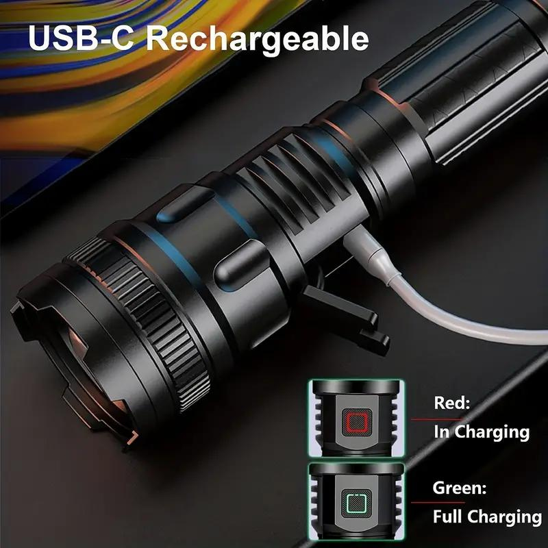 Sky Power LED Waterproof Flashlight Torch With Battery Powerful 5000LM