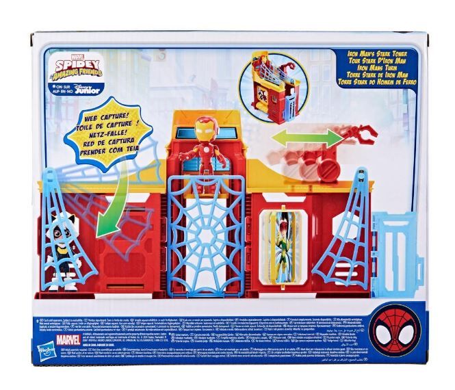 Hasbro Marvel Spidey And His Amazing Friends - Stark Tower Playset With Iron Man Action Figure