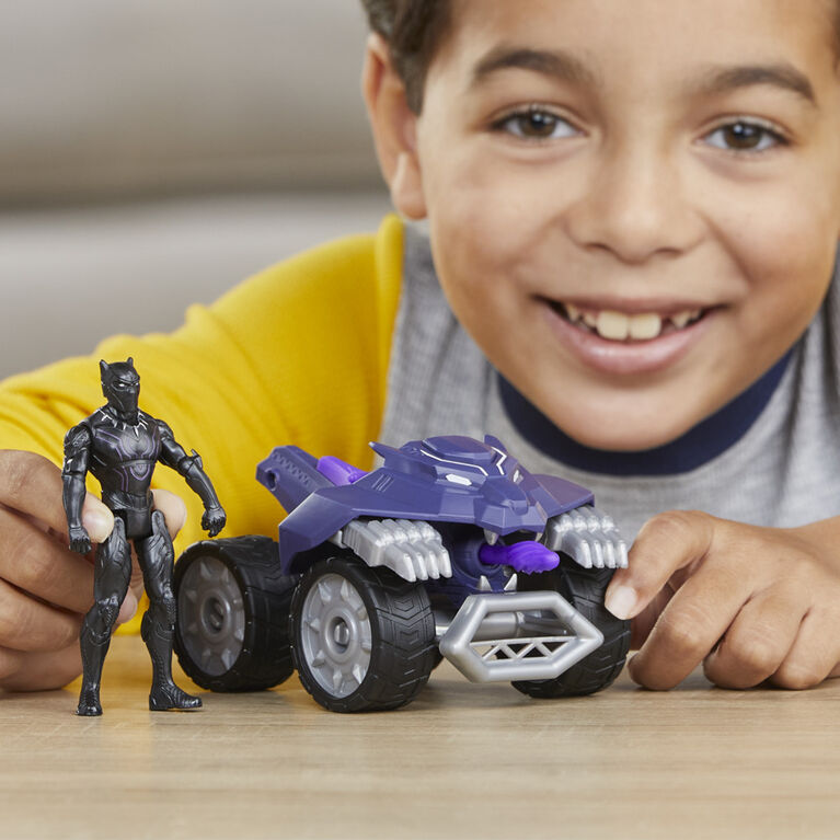 Hasbro Marvel Avengers Epic Hero Series Black Panther Claw Strike ATV Toy Car and Action Figure Playset