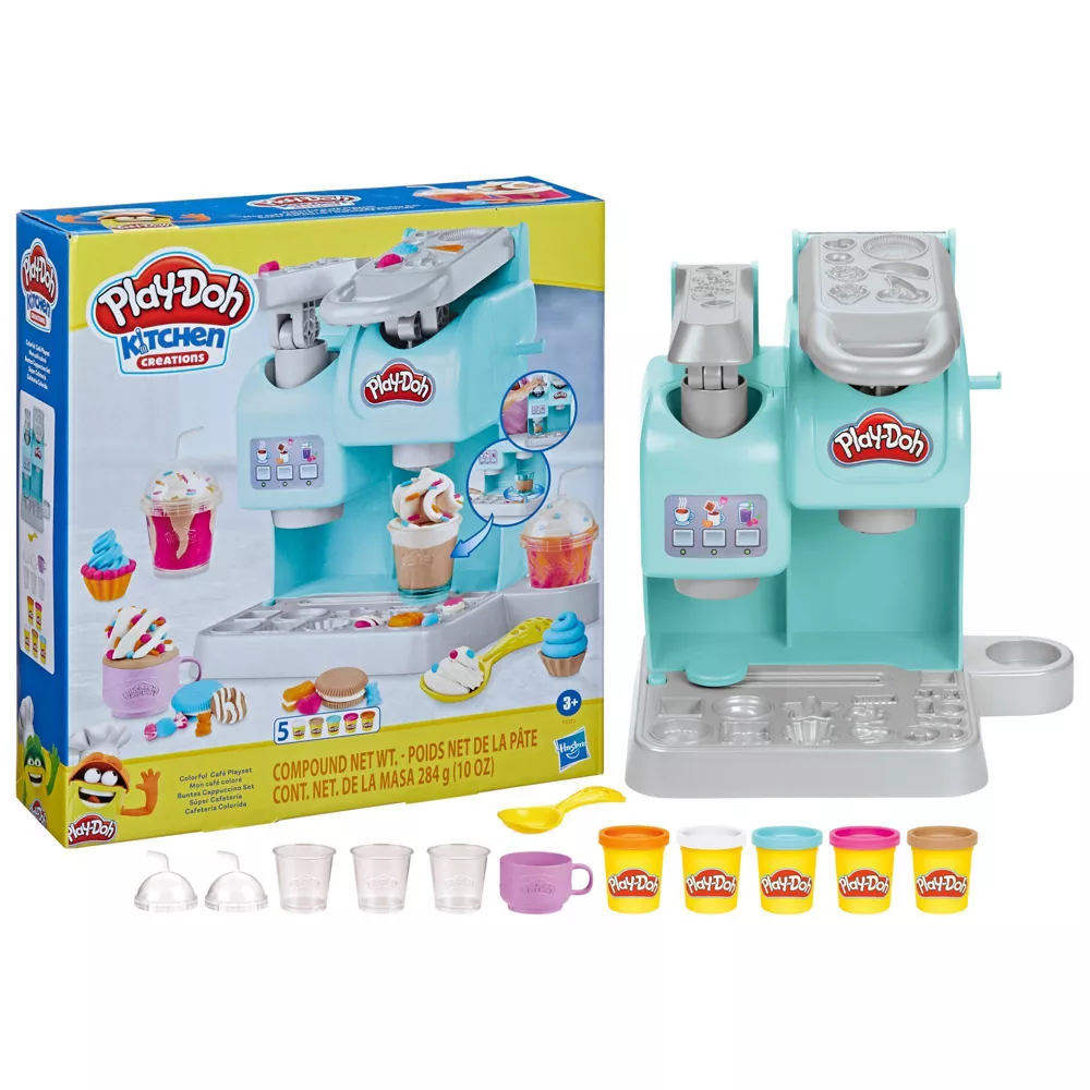 Play-Doh Hasbro Kitchen Creations Colorful Cafe Kids Kitchen Playset