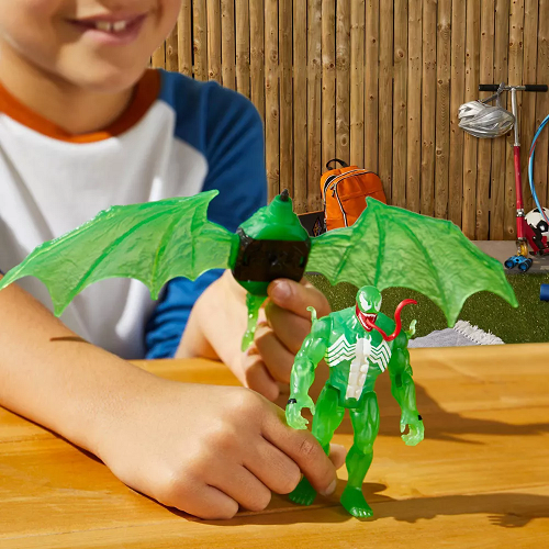 Hasbro Marvel Spider-Man Epic Hero Web Splashers Green Symbiote Hydro Wing Blast