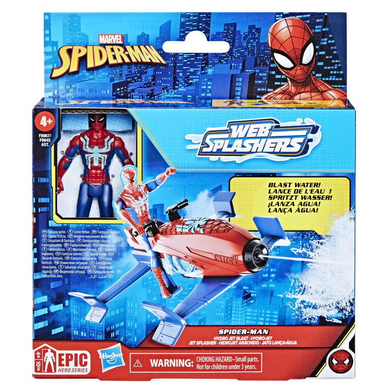 Hasbro Marvel Spider-Man Epic Hero Web Splashers Hydro Jet Blast