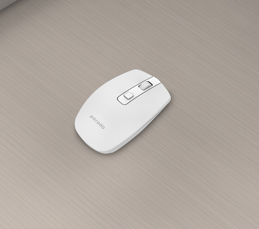 Porodo 1600 DPI Wireless Mouse Dual Mode - White