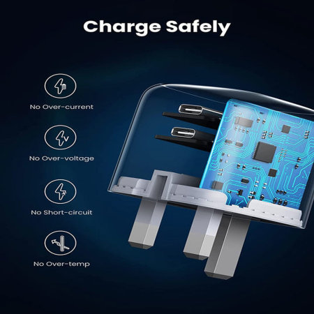 UGREEN 10344 USB-C Fast Charger 40W UK - Folding Foot CD243