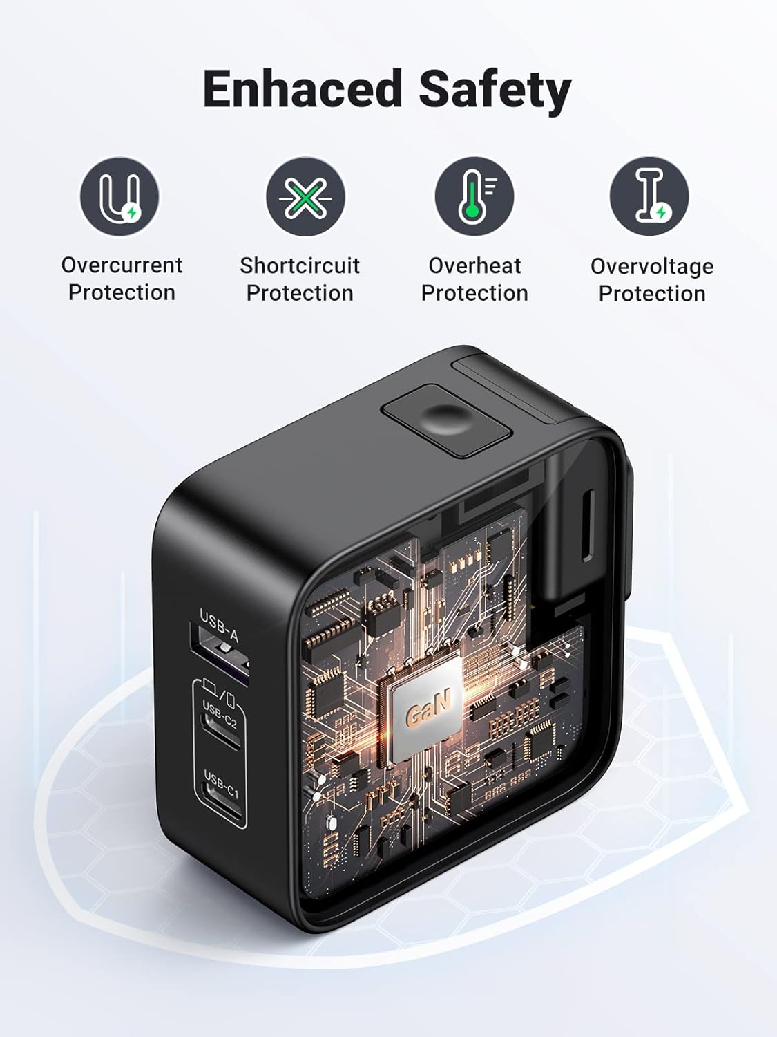 UGREEN 90409 GaN 65W Fast Charger (3-Port) CD296