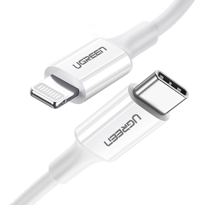 UGREEN 60749 USB-C to Lightning M/M Cable Rubber Shell 2m (White) US171