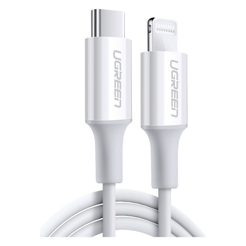 UGREEN 60749 USB-C to Lightning M/M Cable Rubber Shell 2m (White) US171