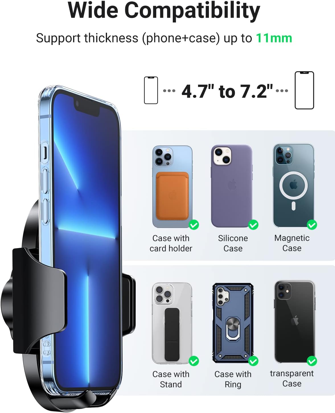 UGREEN 20473 Waterfall-Shaped Suction Cup Phone Mount LP405