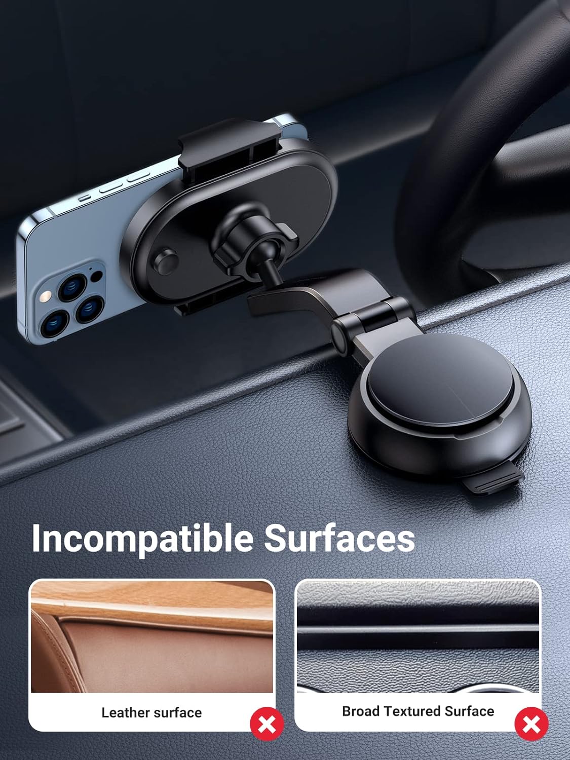 UGREEN 20473 Waterfall-Shaped Suction Cup Phone Mount LP405