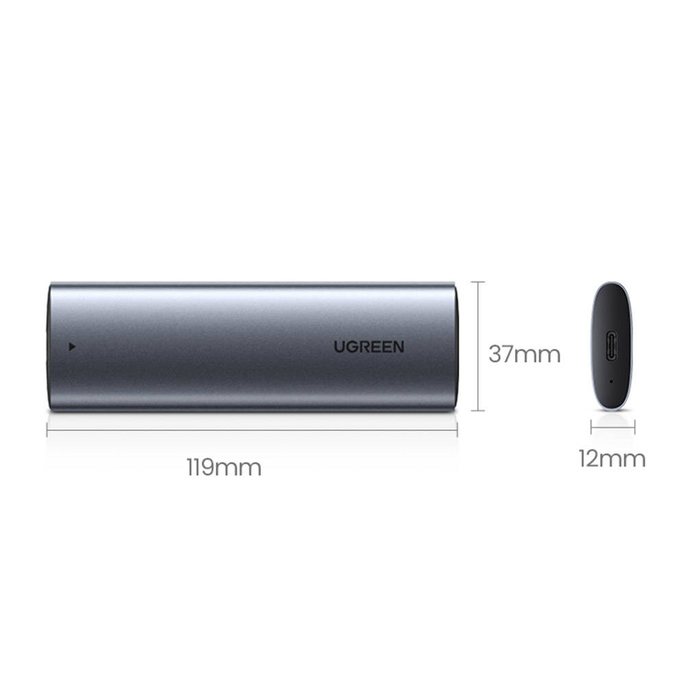 UGREEN 10903 USB-C to M.2 NGFF 5G Enclosure A TO C Cable 50cm CM400