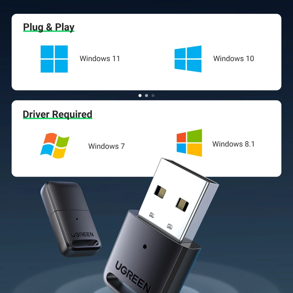 UGREEN 80890 Bluetooth 5.0 USB Adapter CM390