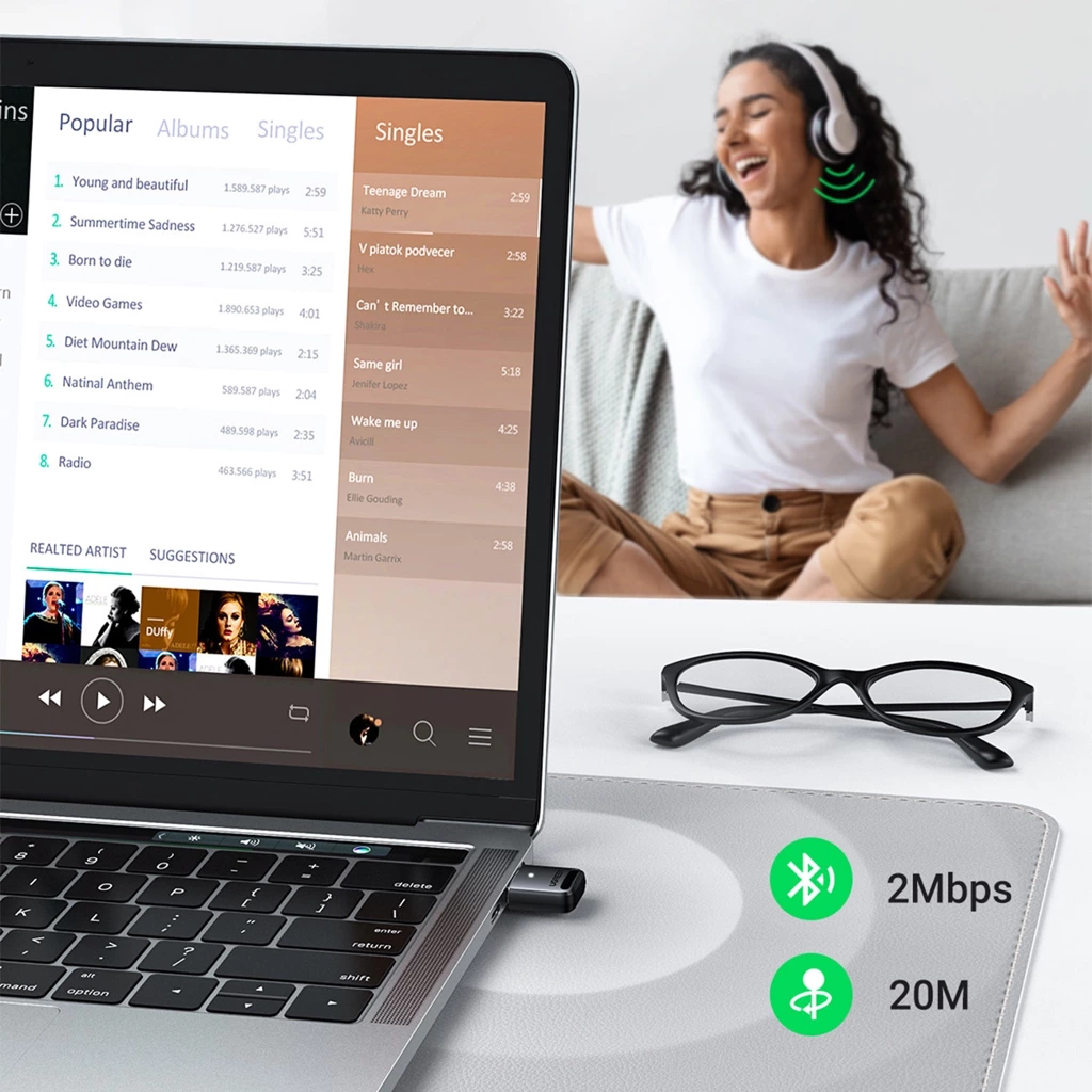 UGREEN 80890 Bluetooth 5.0 USB Adapter CM390