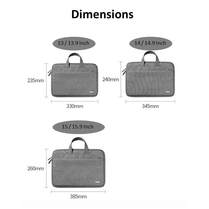UGREEN 50337 Laptop Bag 14″-14.9″ (Gray) LP437