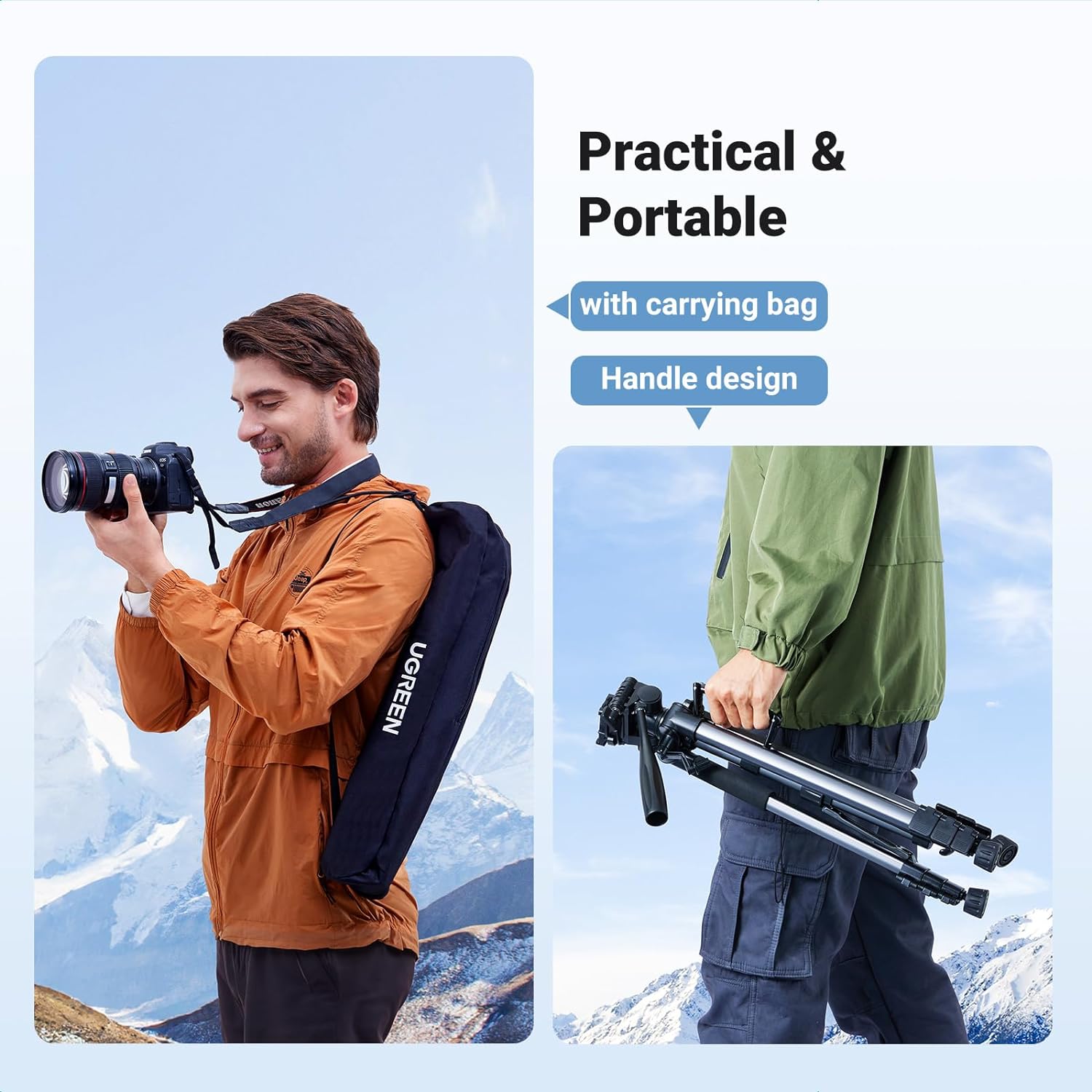 UGREEN 15187 Professional Tripod for Phone & Camera LP661