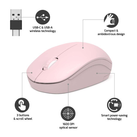 Port Design Silent Mouse Wireless - Blush