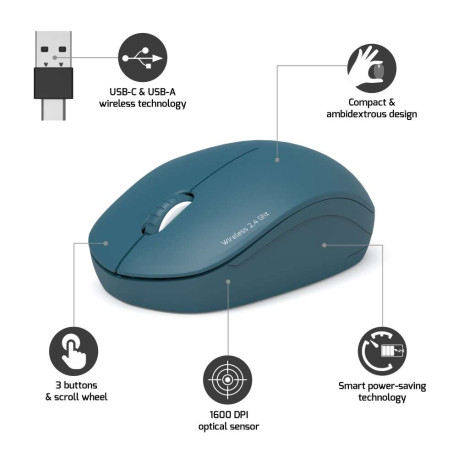 Port Design Silent Mouse Wireless - Saphir