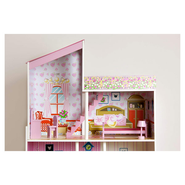 Plum Tillington Wooden Doll House With Wooden Accessories