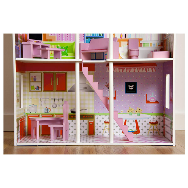 Plum Tillington Wooden Doll House With Wooden Accessories