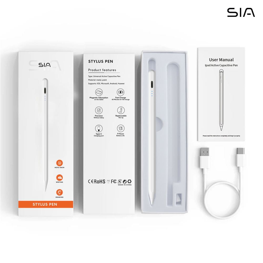 SIA Universal Capacitive Stylus Pen - White