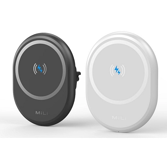 MiLi Mag Carmate 15W Magnetic Fast Wireless Charging Car Mount - Black