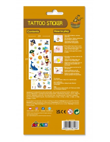 Avenir Tattoo Sticker-Pirate