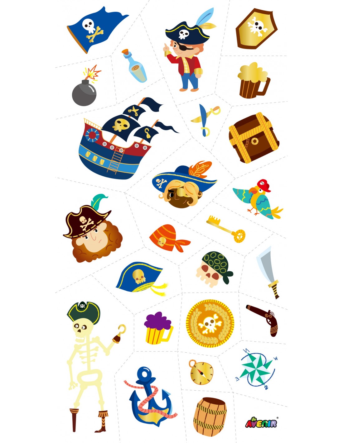 Avenir Tattoo Sticker-Pirate