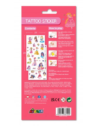 Avenir Tattoo Sticker-Princess