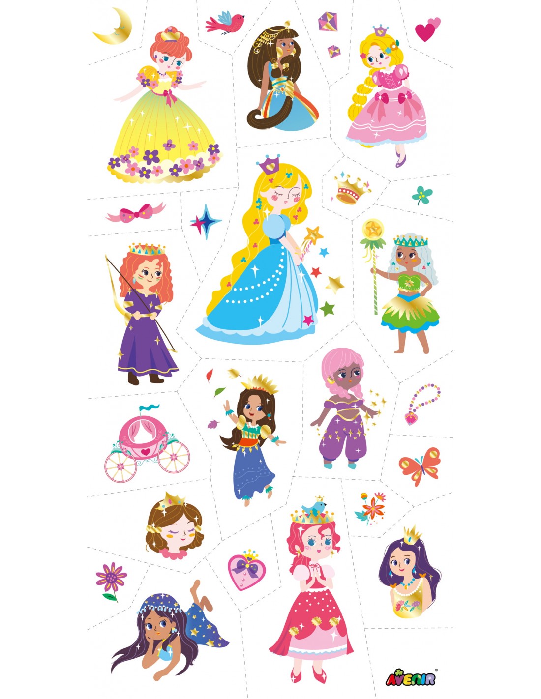 Avenir Tattoo Sticker-Princess