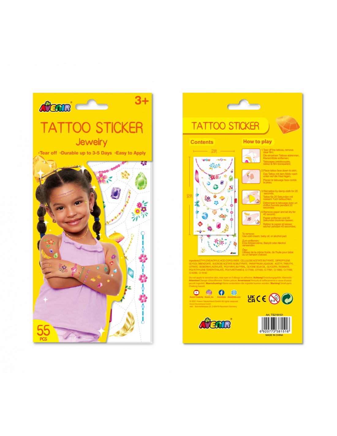 Avenir Tattoo Sticker-Jewelry