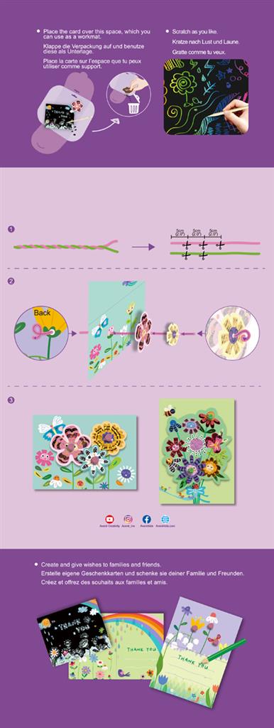 Avenir - Scratch Greeting Card - Flowers