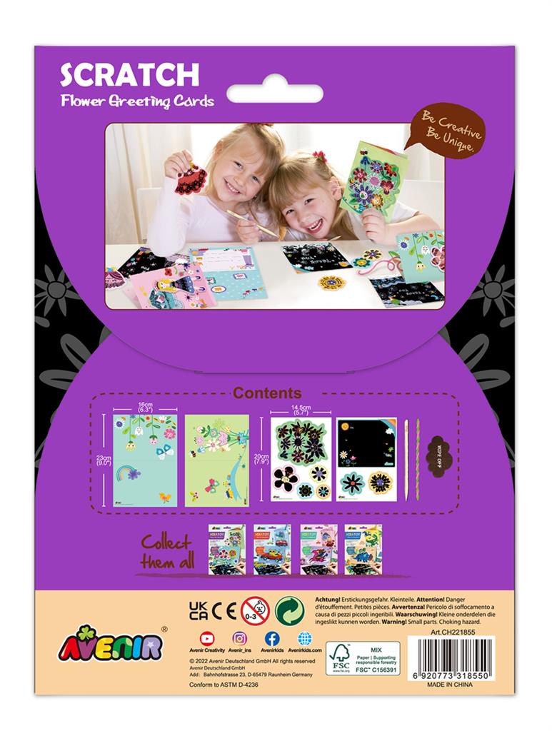 Avenir - Scratch Greeting Card - Flowers
