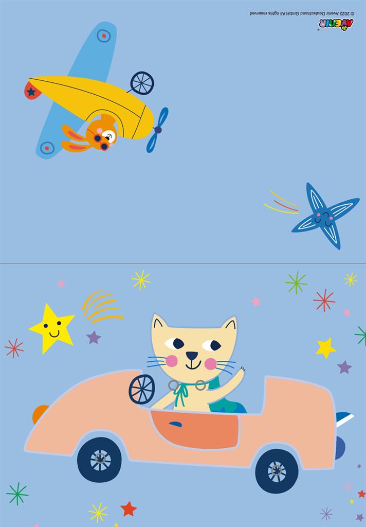 Avenir - Scratch Greeting Card - Cars