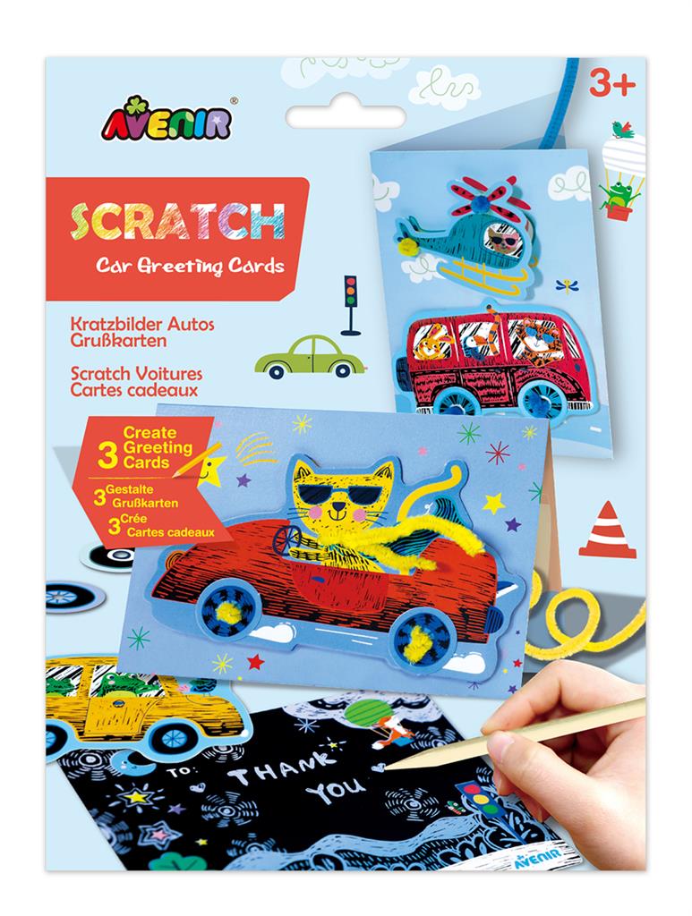 Avenir - Scratch Greeting Card - Cars