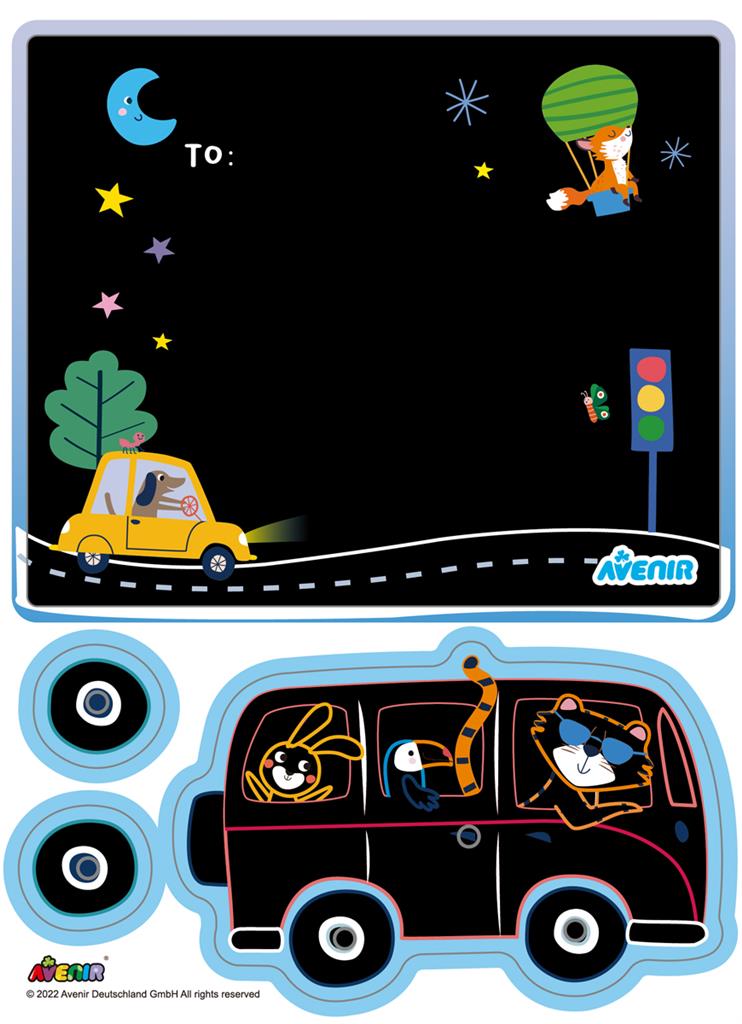 Avenir - Scratch Greeting Card - Cars