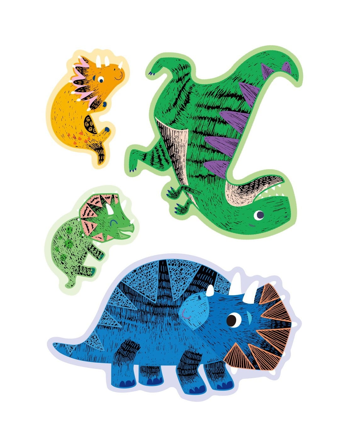 Avenir - Scratch Greeting Card - Dinos