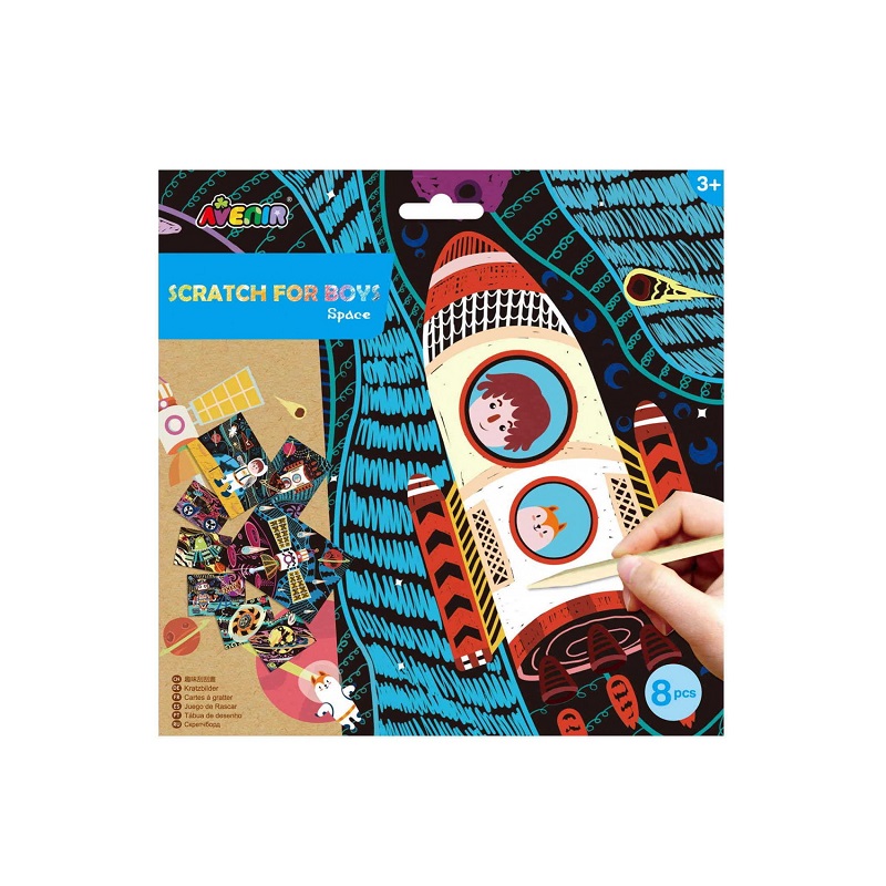 Avenir Scratch Art Kit 8 Space